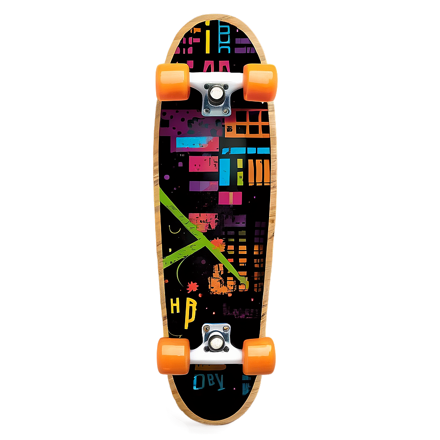 Retro Skateboard Design Png Ccv