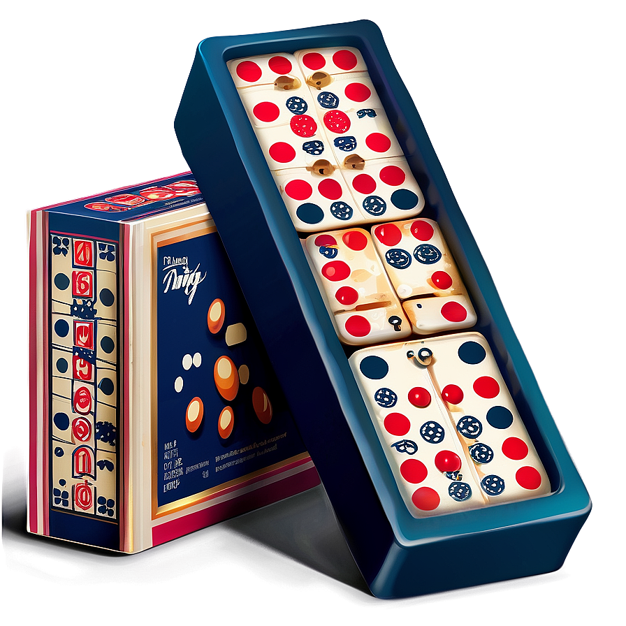 Retro Style Dominoes Packaging Png Vbx76