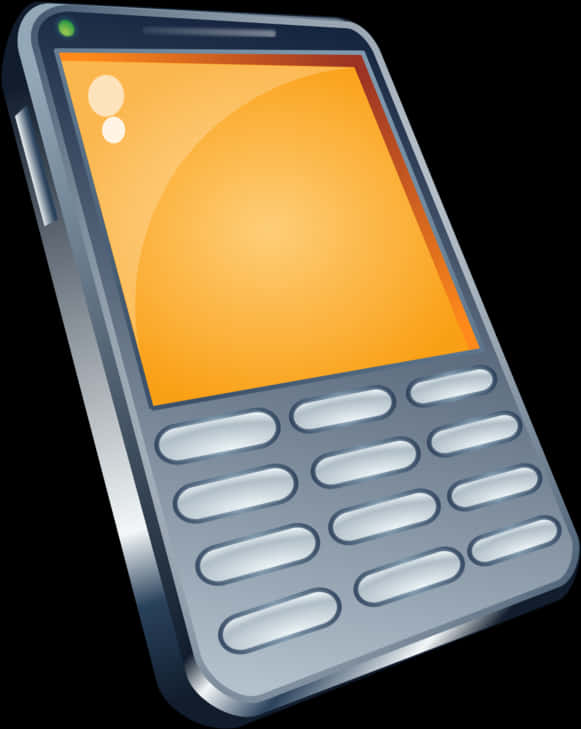 Retro Style Mobile Phone Illustration