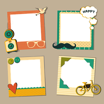 Retro Style Photo Frames Vector