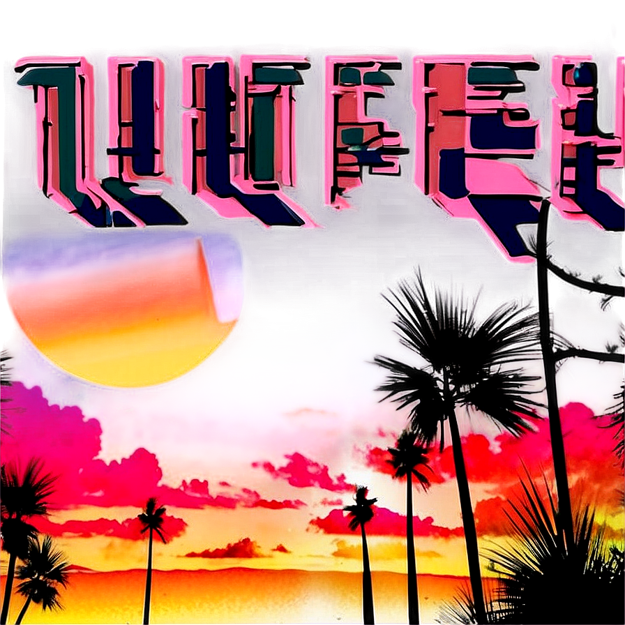 Retro Sunset Graphic Png 27