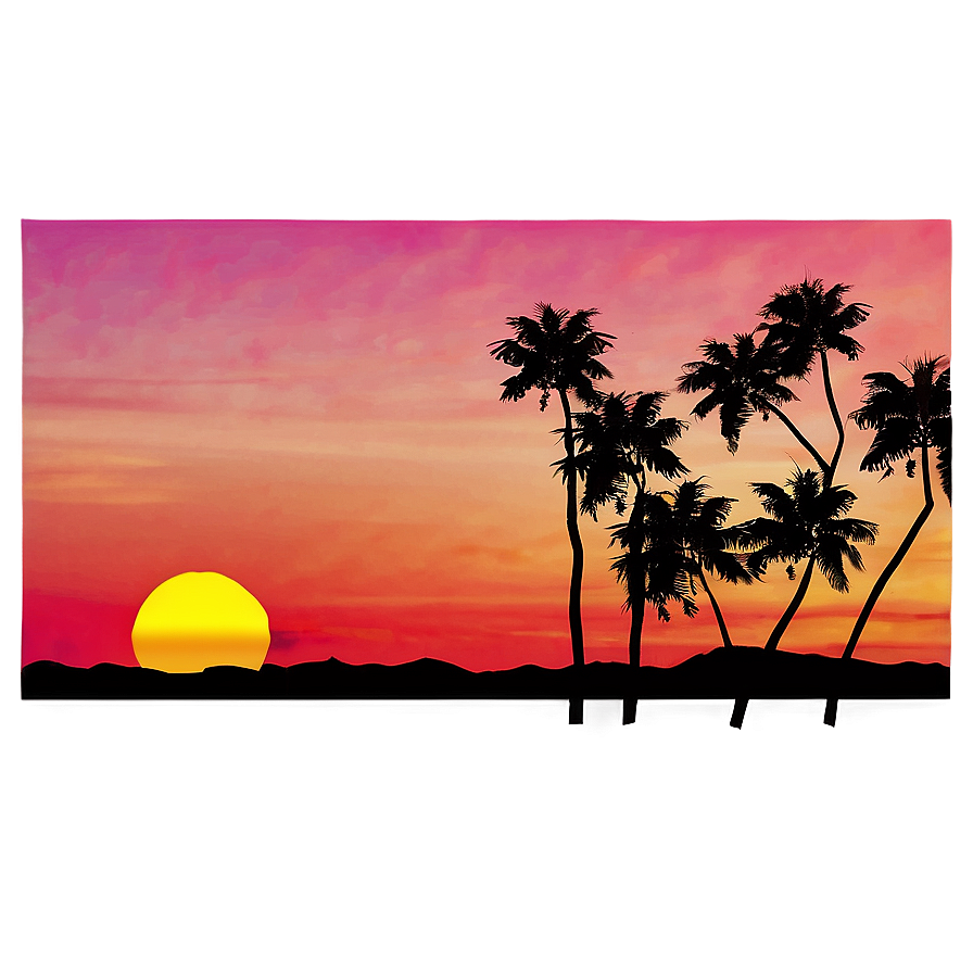 Retro Sunset Scenery Png 06252024