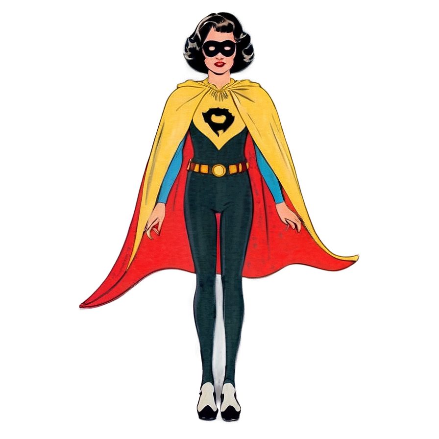 Retro Superhero Cape Style Png 06202024