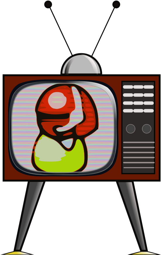 Retro T V Icon With Astronaut