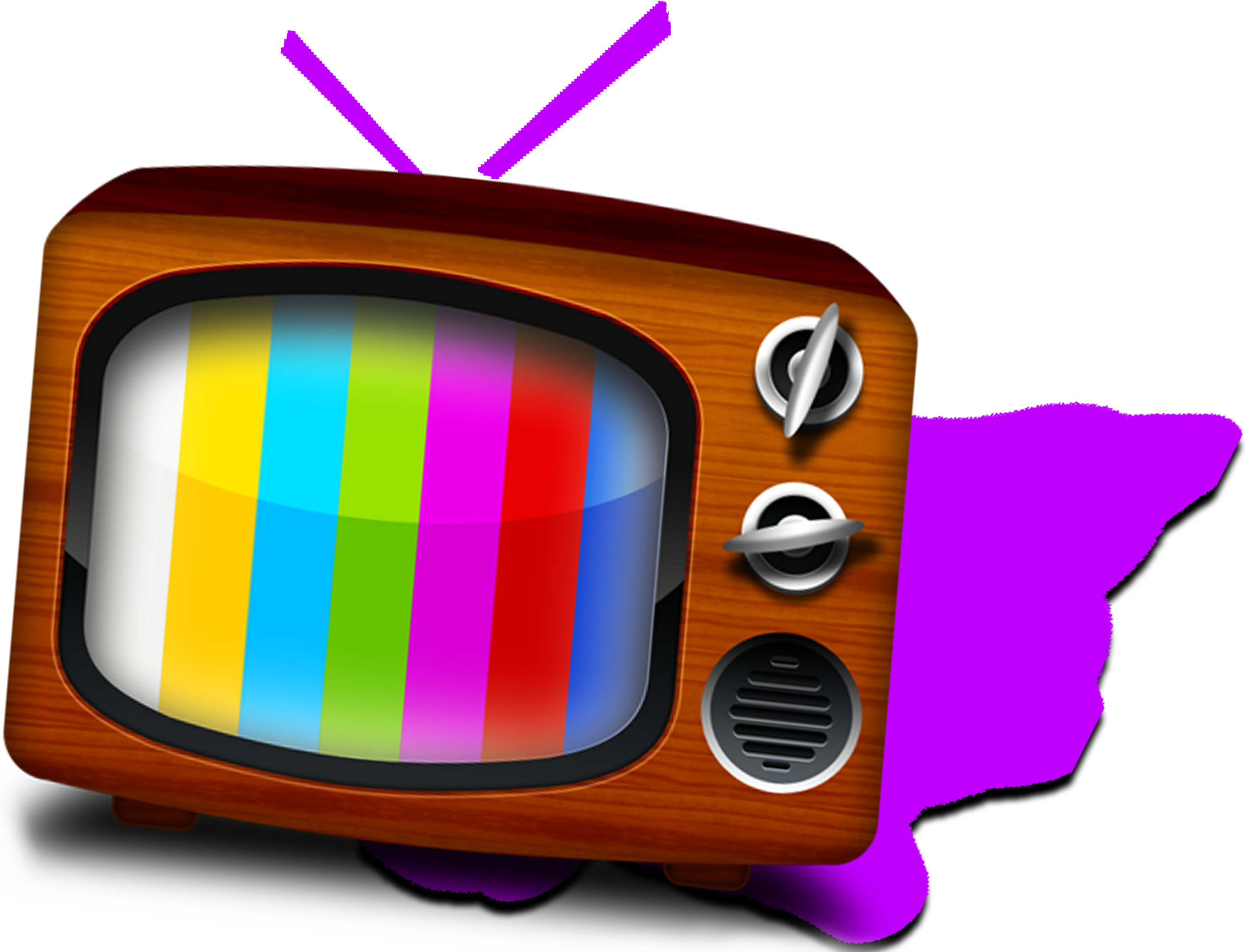 Retro T V Iconwith Color Bars