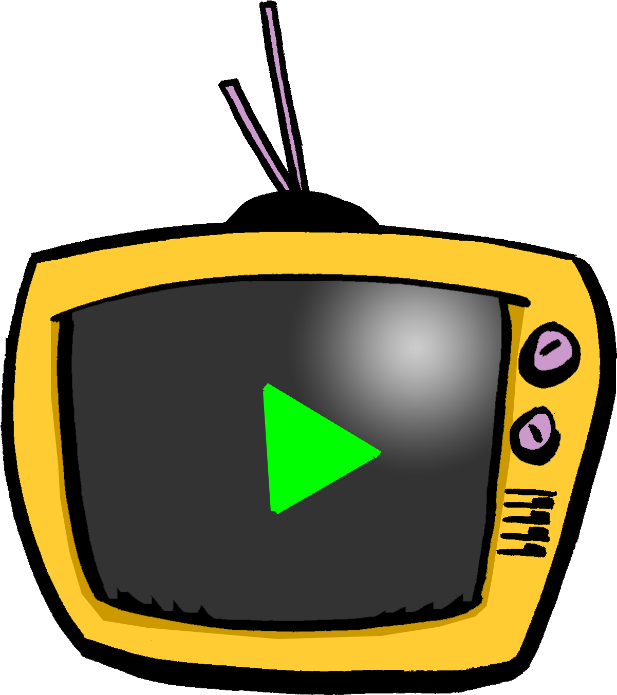 Retro T V Iconwith Play Symbol