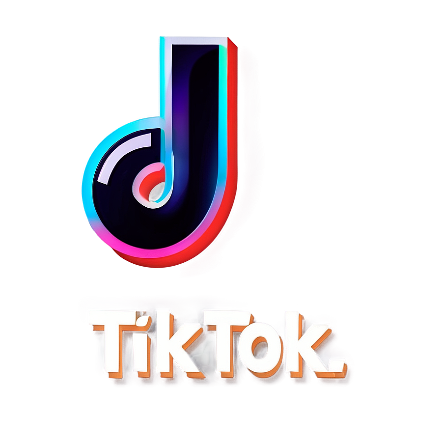 Retro Tiktok Logo Design Png Vhp61