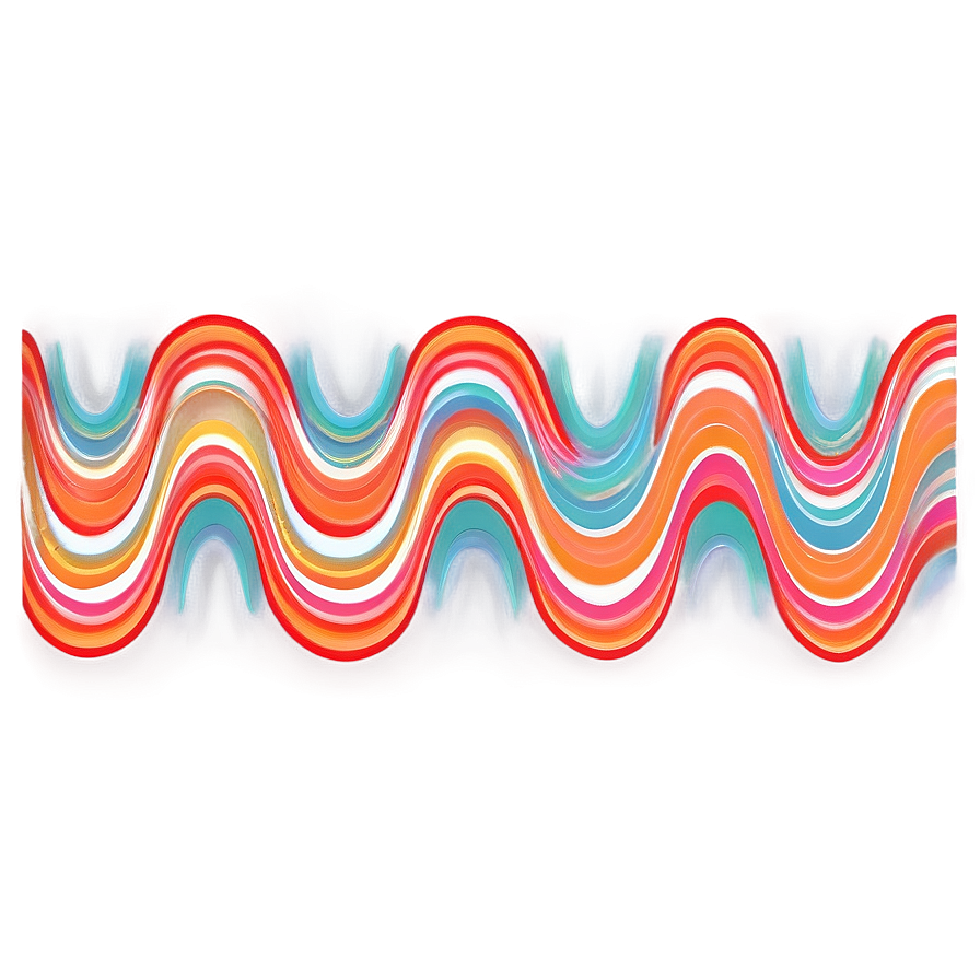 Retro Wavy Lines Illustration Png 06212024