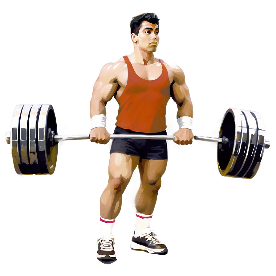 Retro Weightlifting Png Jlv45