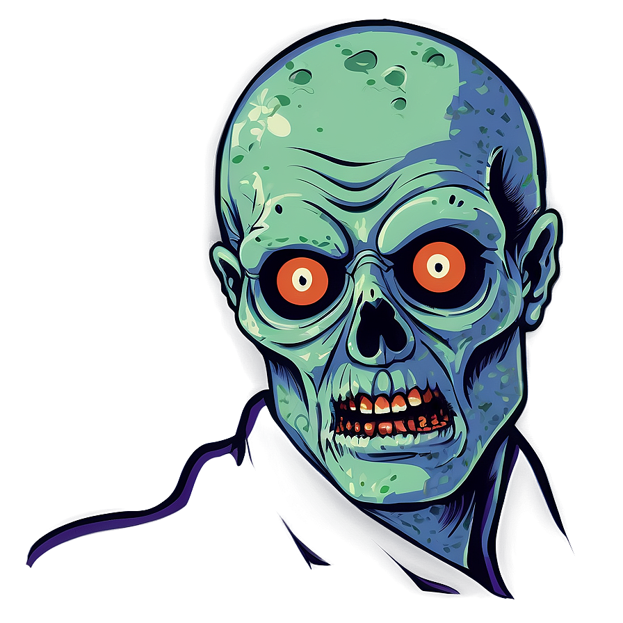 Retro Zombie Illustration Png 29