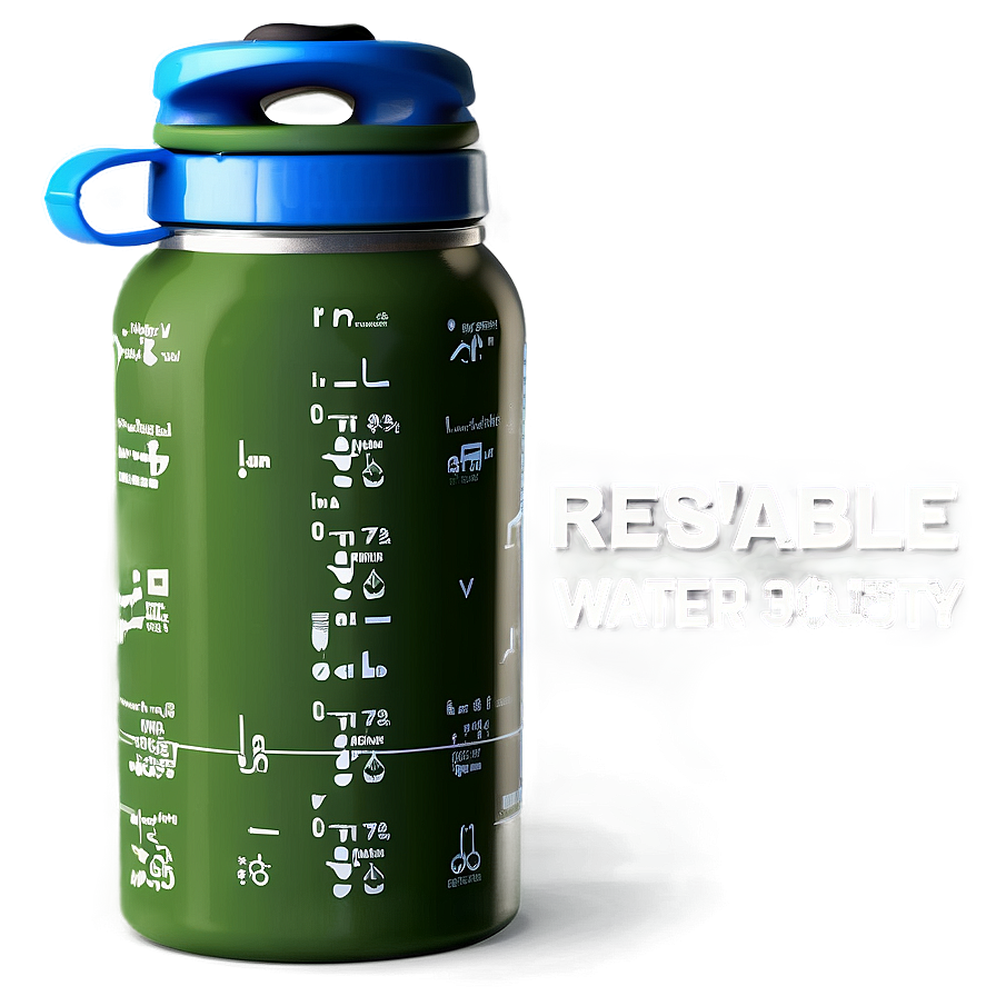 Reusable Water Bottle With Measurements Png Wyi