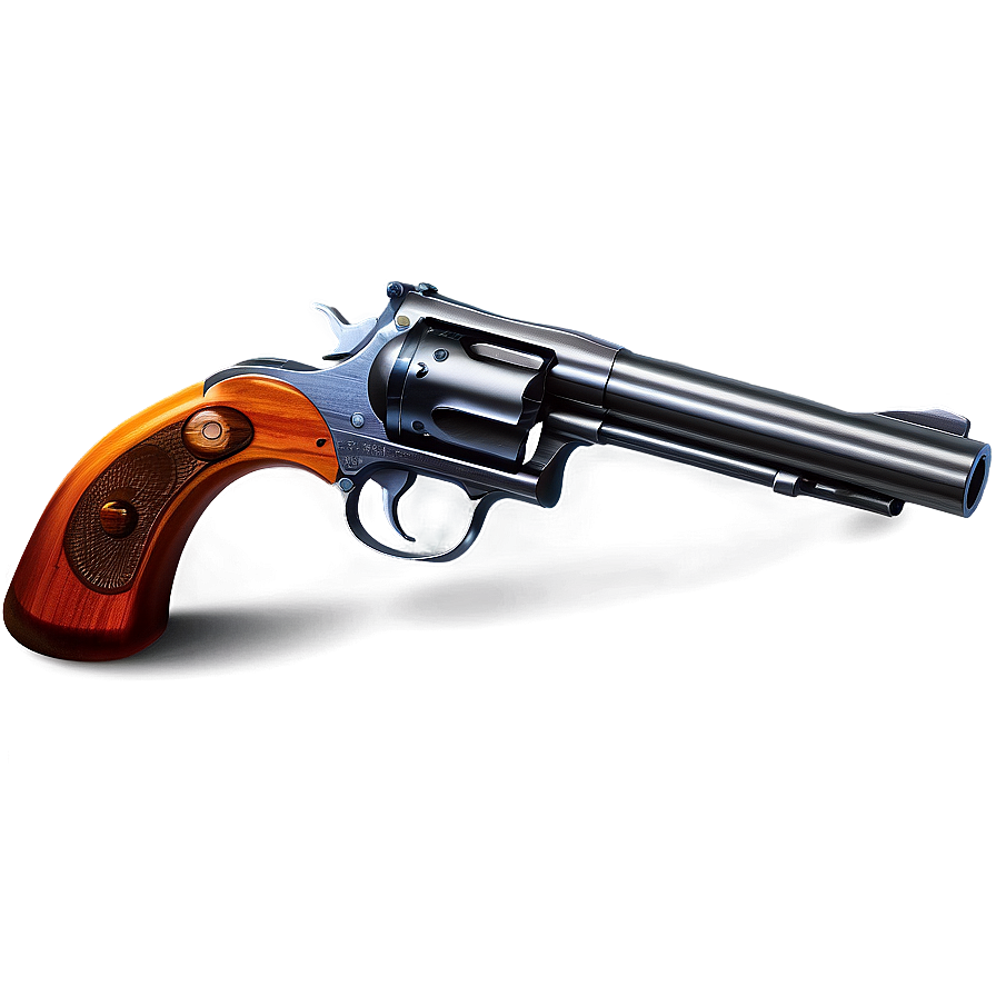 Revolver On Wooden Table Png Fhy61