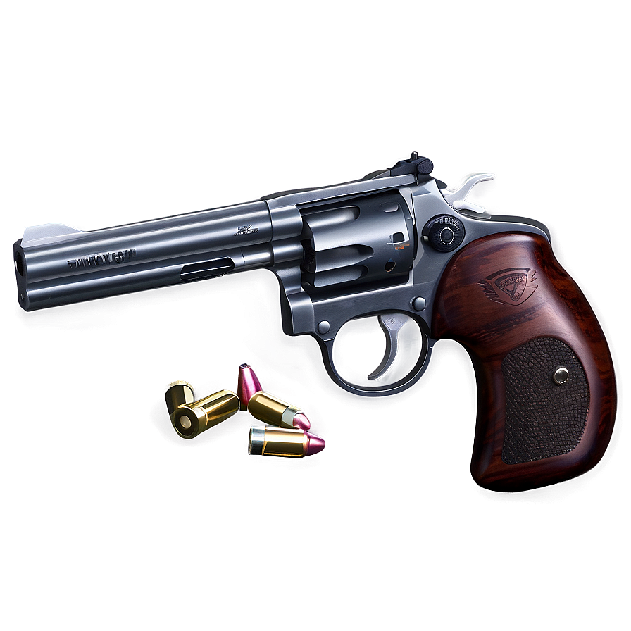 Revolver With Bullets Png 84