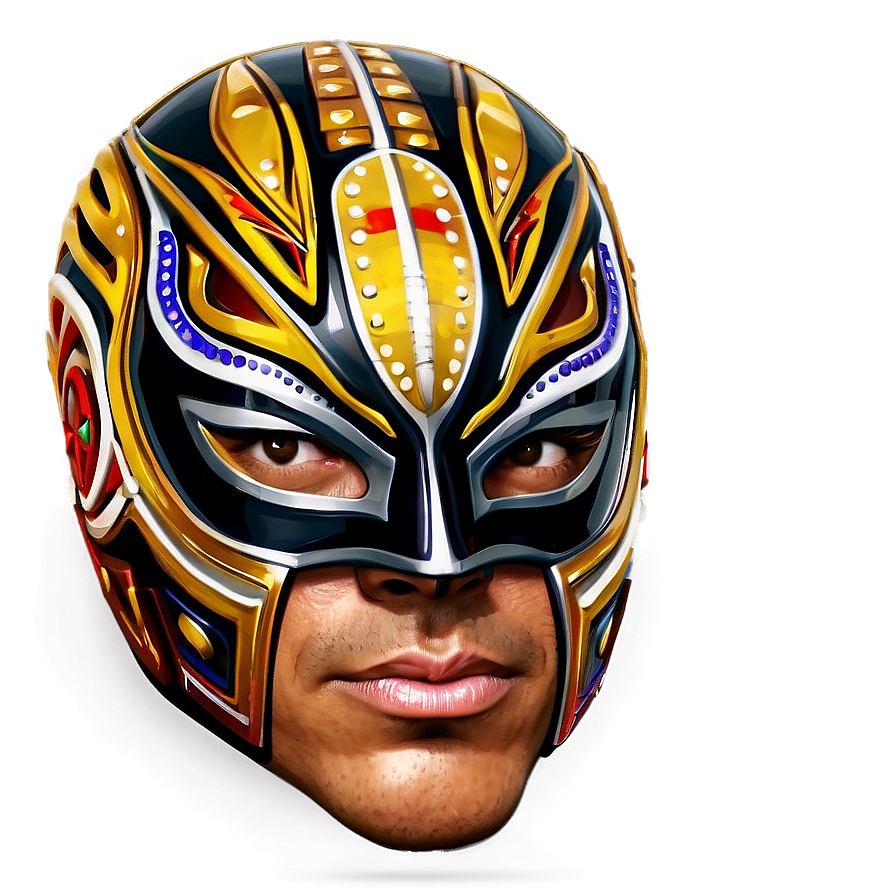 Rey Mysterio Iconic Mask Design Png 58