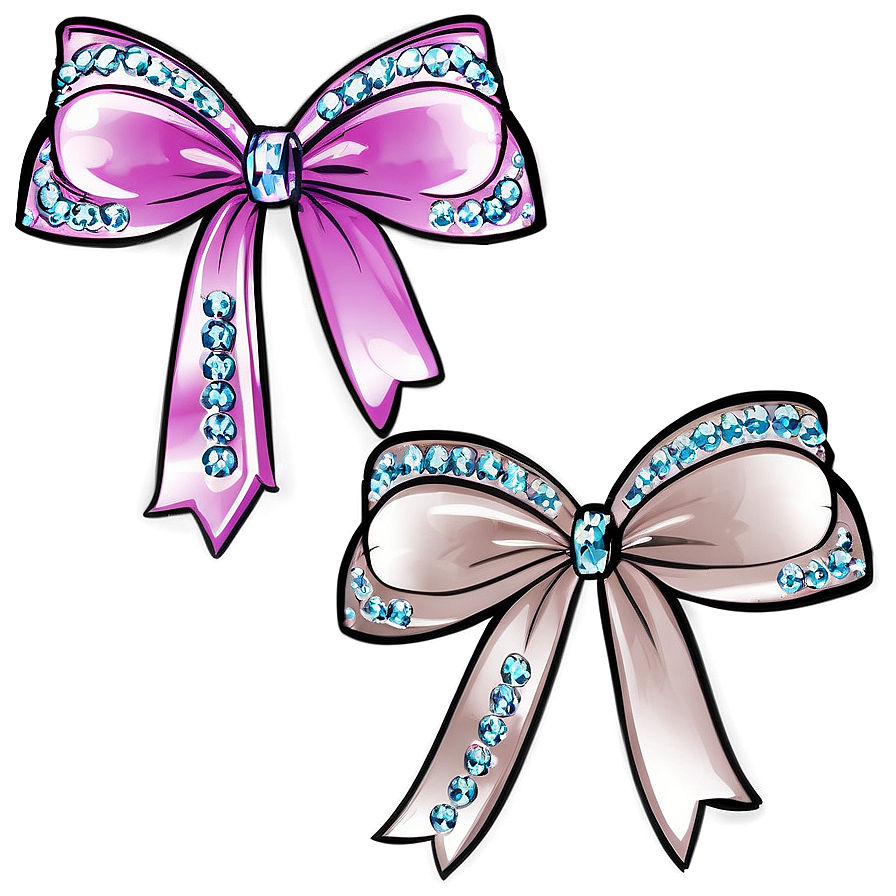 Rhinestone Cheer Bow Png 16