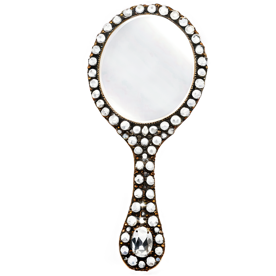 Rhinestone Hand Mirror Png 96