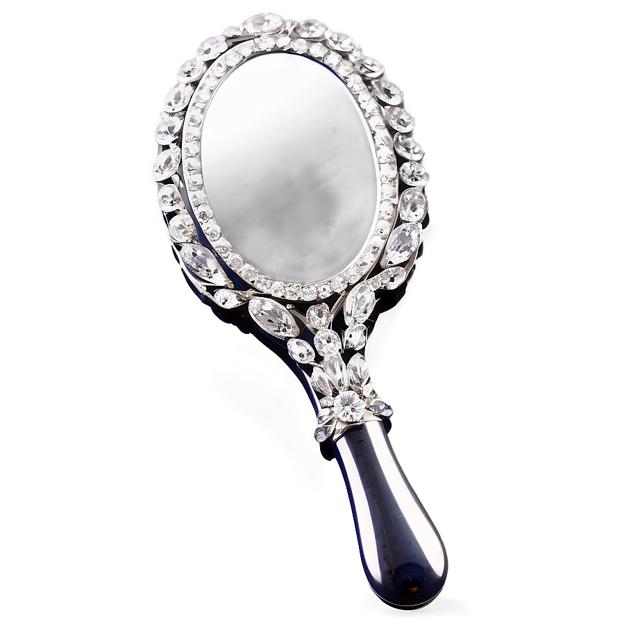 Rhinestone Hand Mirror Png Oup50