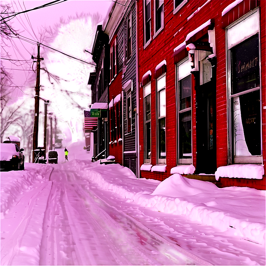 Rhode Island Snow Covered Street Png 06202024