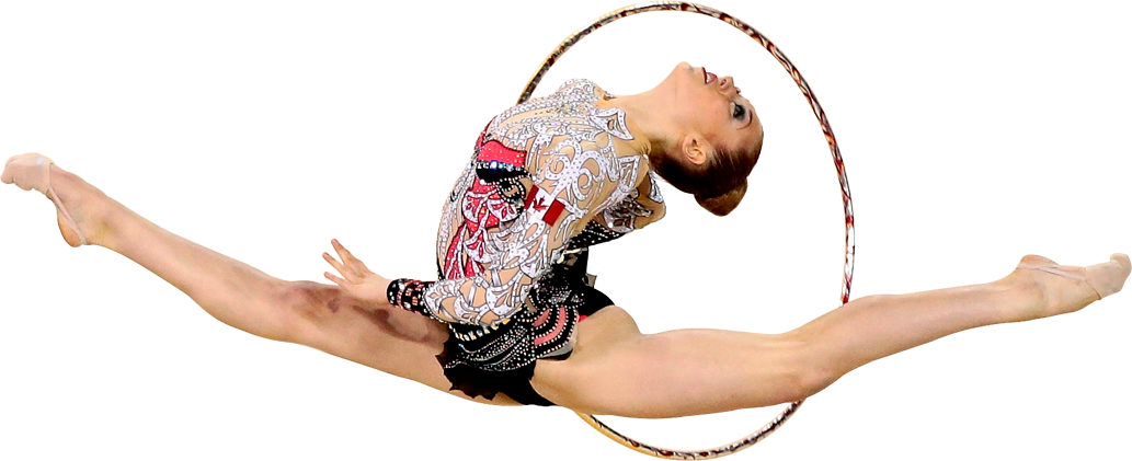 Rhythmic Gymnast Backbendwith Hoop