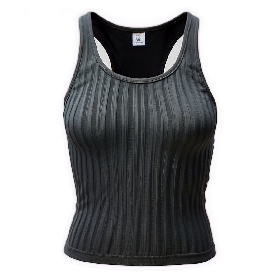 Ribbed Black Tank Top Png 16