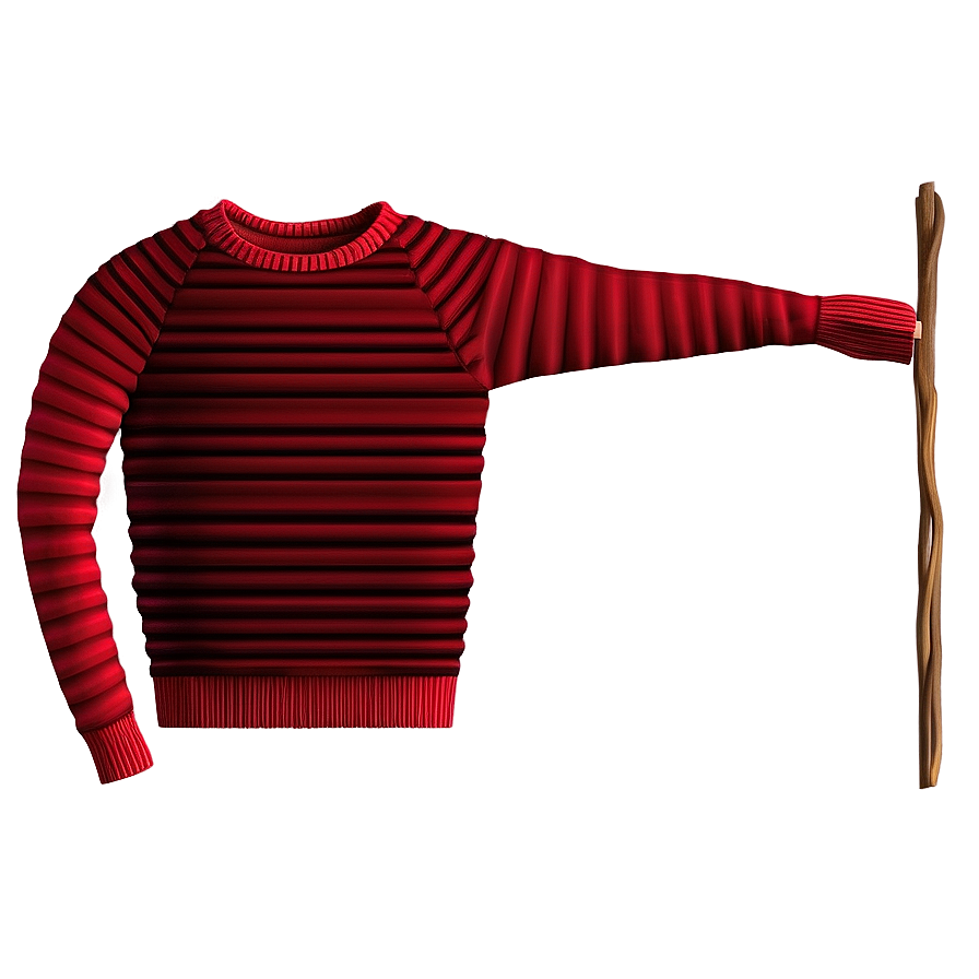 Ribbed Red Sweater Png 93