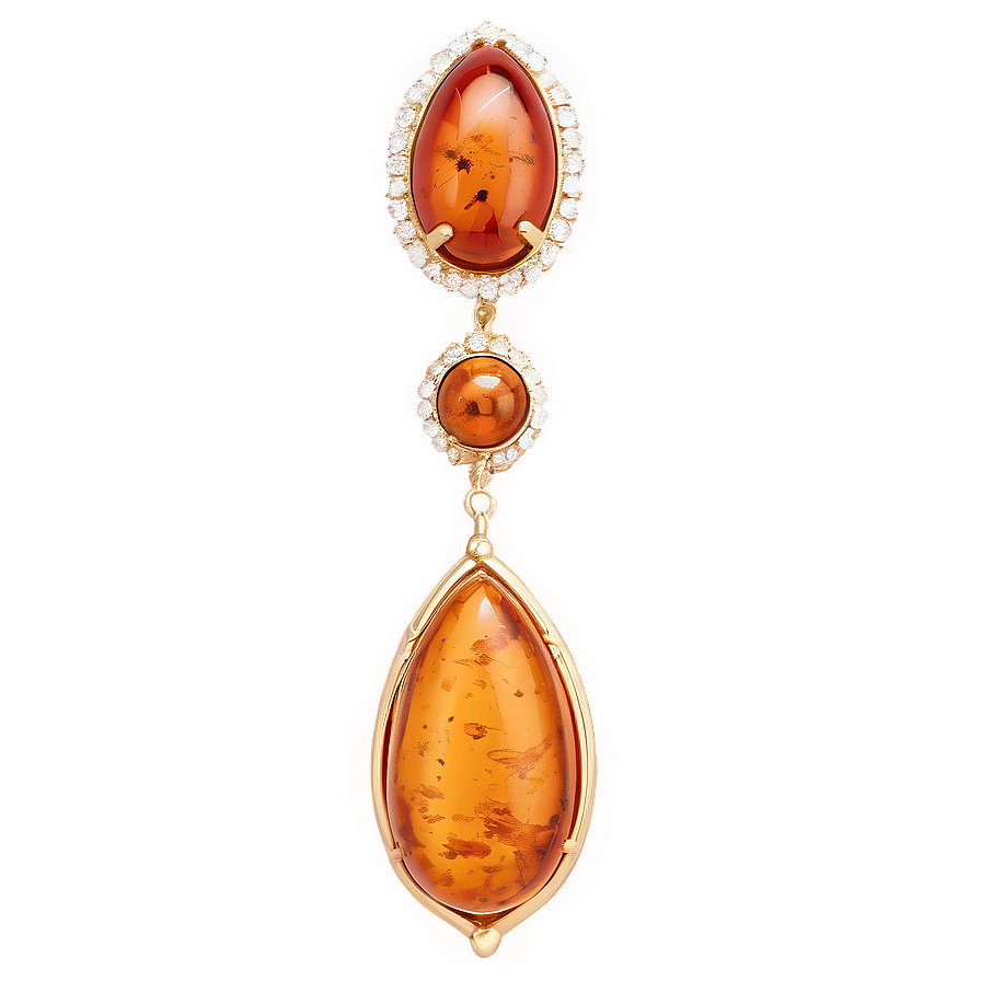 Rich Amber Brooch Png 06242024