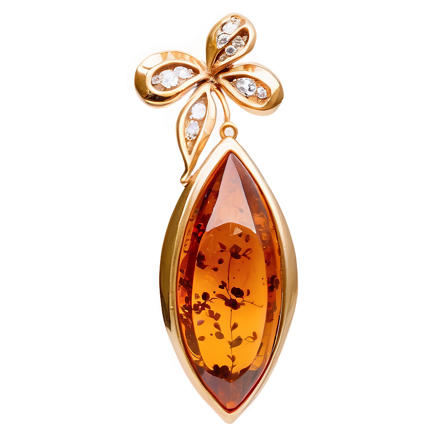 Rich Amber Brooch Png Lyc97