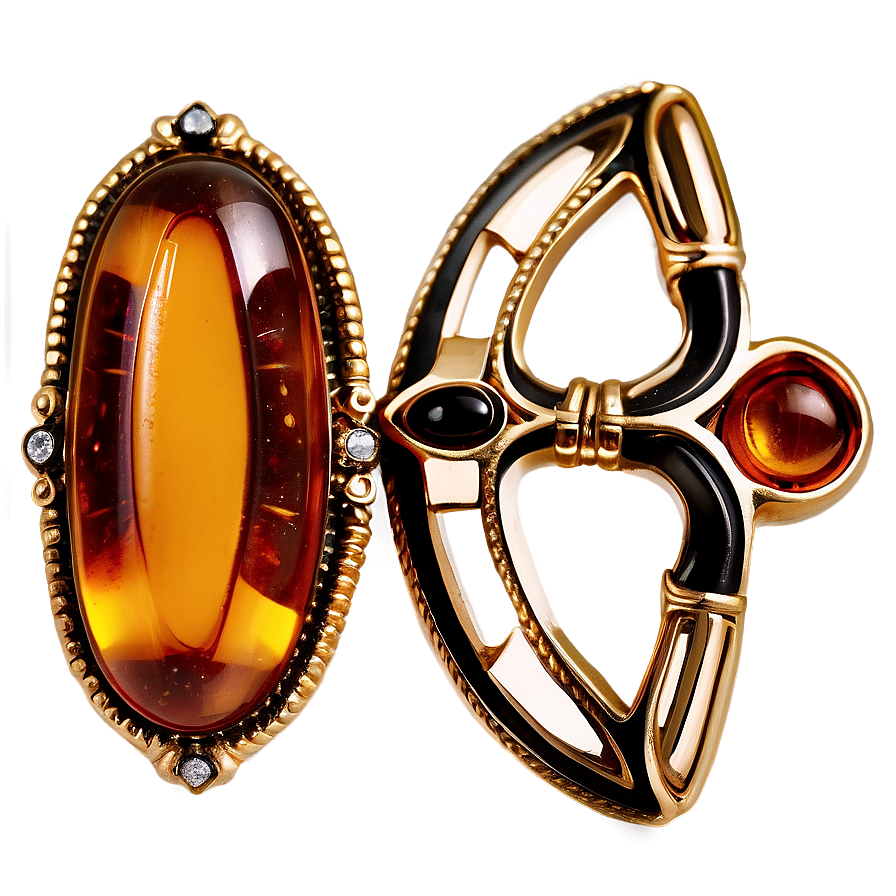 Rich Amber Brooch Png Wwi