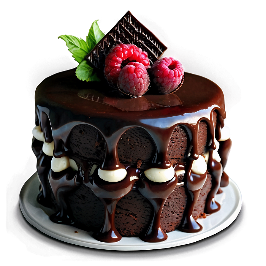 Rich Dark Chocolate Cake Png 55