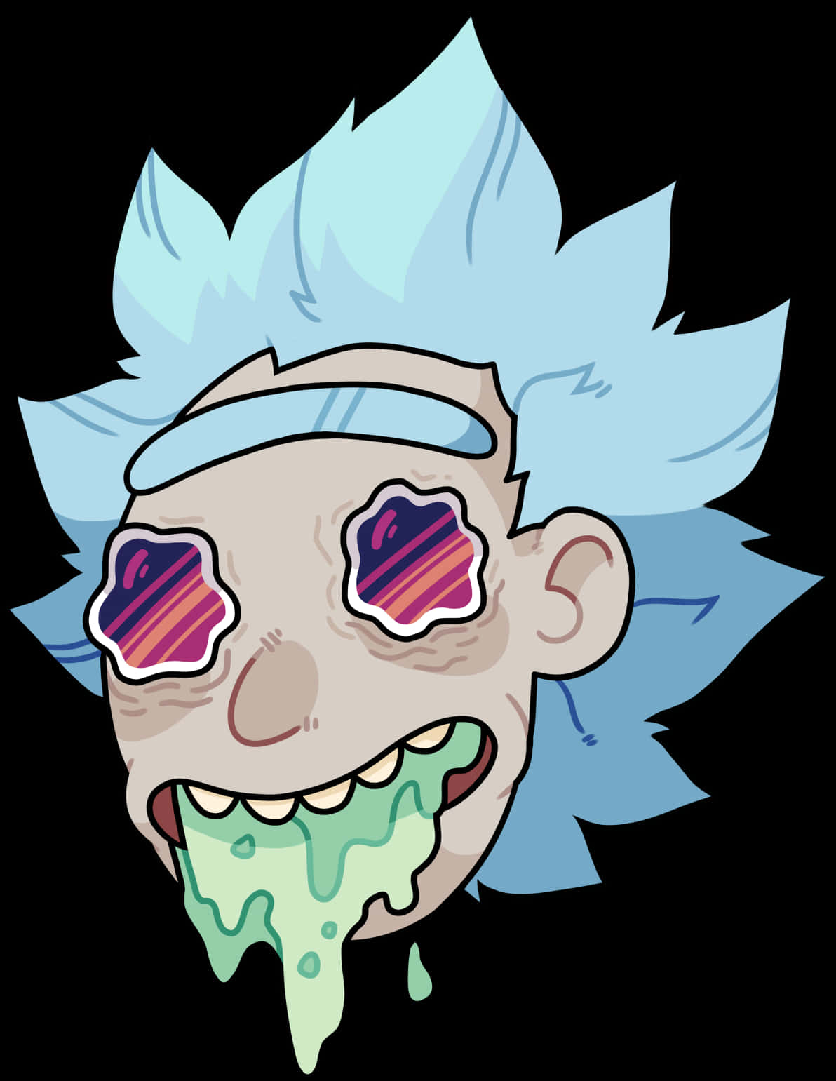 Rick Sanchez Portal Goggles Illustration