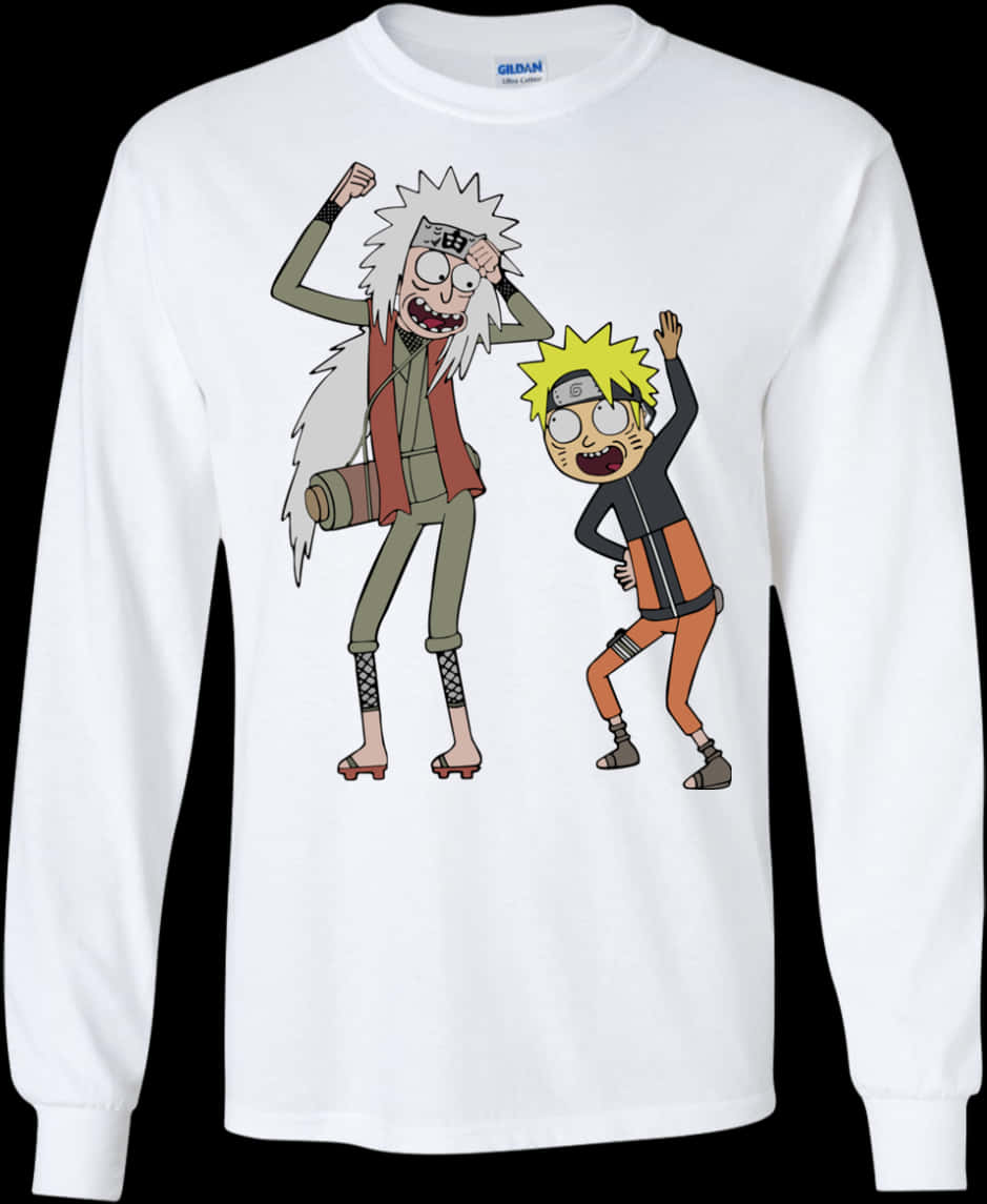 Rickand Morty Naruto Crossover Sweatshirt