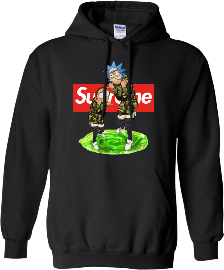 Rickand Morty Supreme Hoodie Design