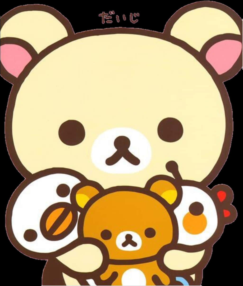 Rilakkumaand Friends Cute Illustration