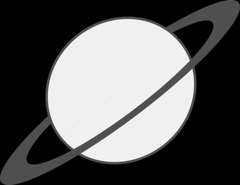 Ringed Planet Graphic Illustration