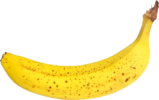 Ripe Banana Black Background