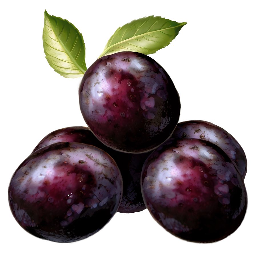 Ripe Plum Illustration Png 06122024