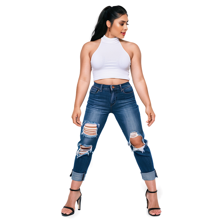 Ripped Distressed Jeans Pants Png Lgv