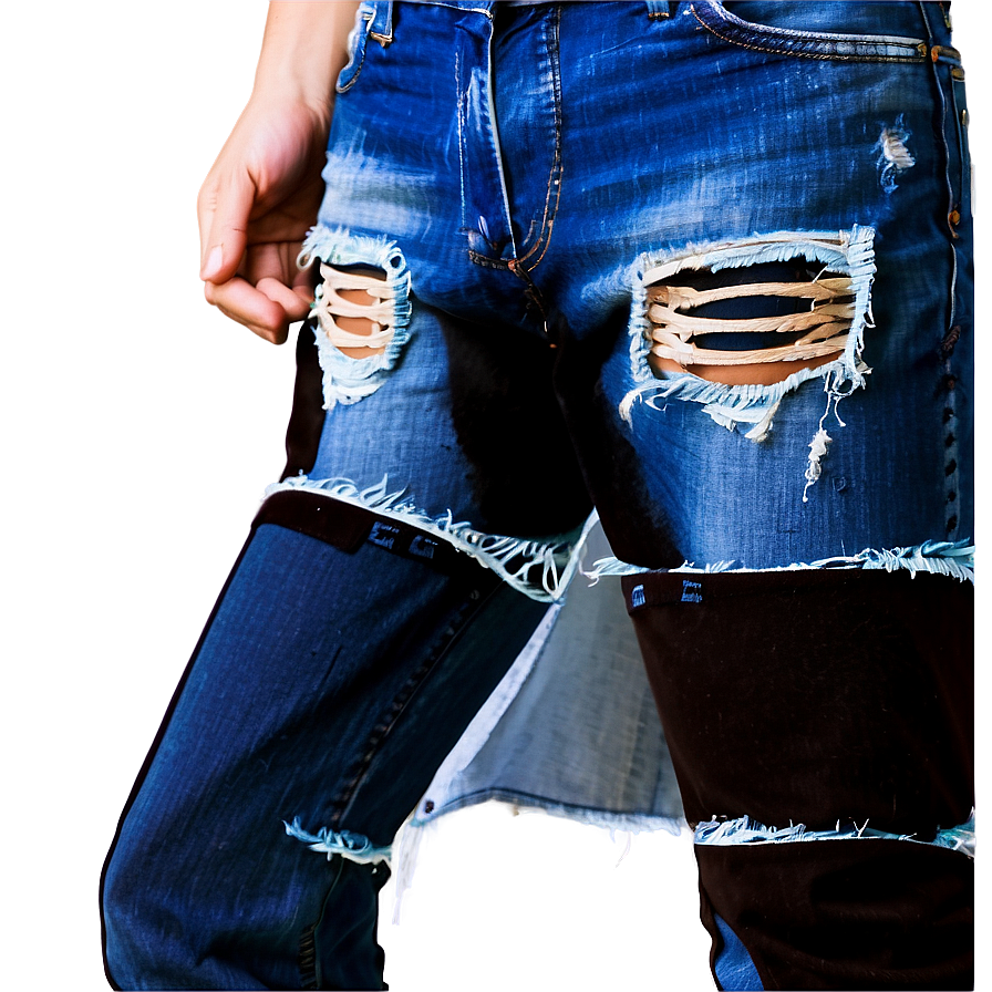 Ripped Jean Effect Png Vvg61