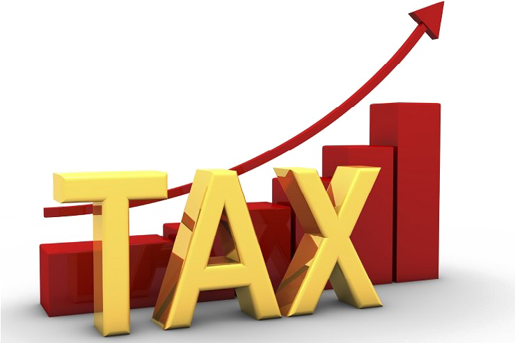 Rising Tax Graph3 D Illustration