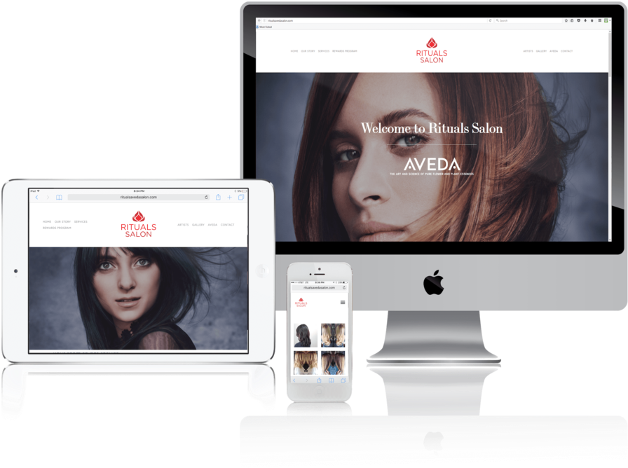 Rituals Salon Responsive Website Mockup