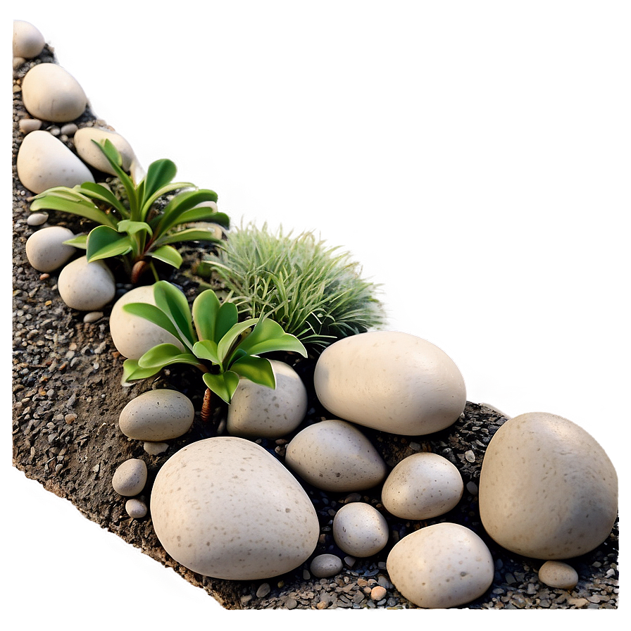 River Rock Landscape Edging Png 6