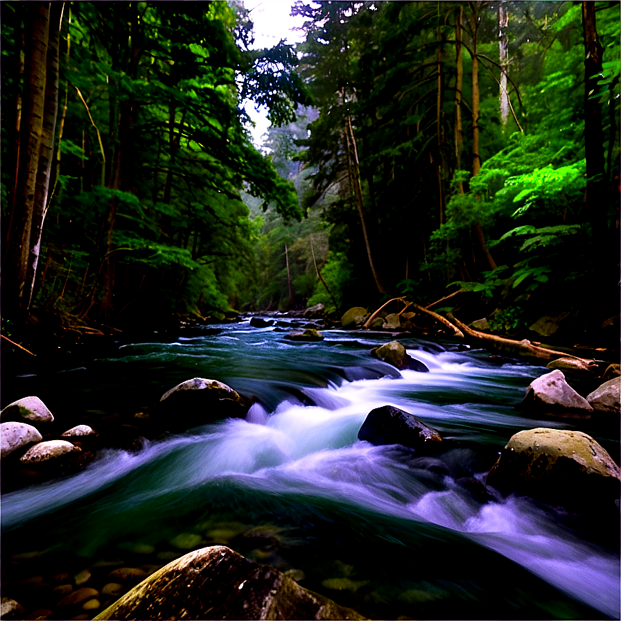 River Through Woods Png 7