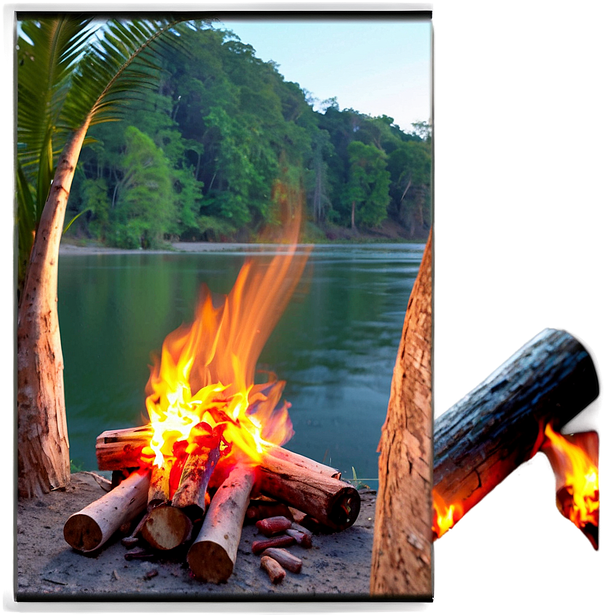 Riverbank Campfire Png Sjw