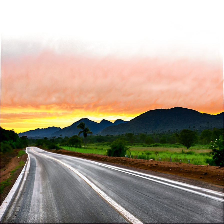 Road At Sunrise Png Hch