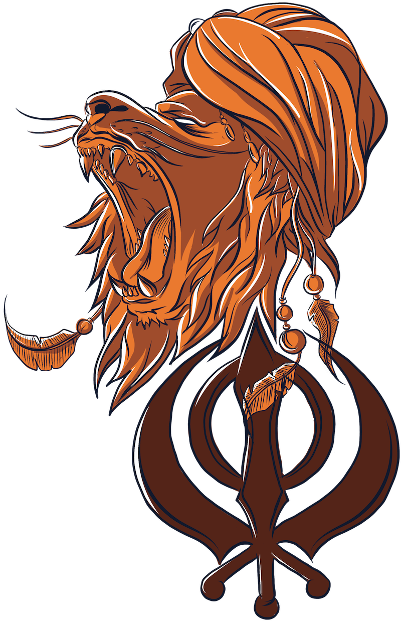 Roaring_ Lion_ Turban_ Khanda_ Symbol