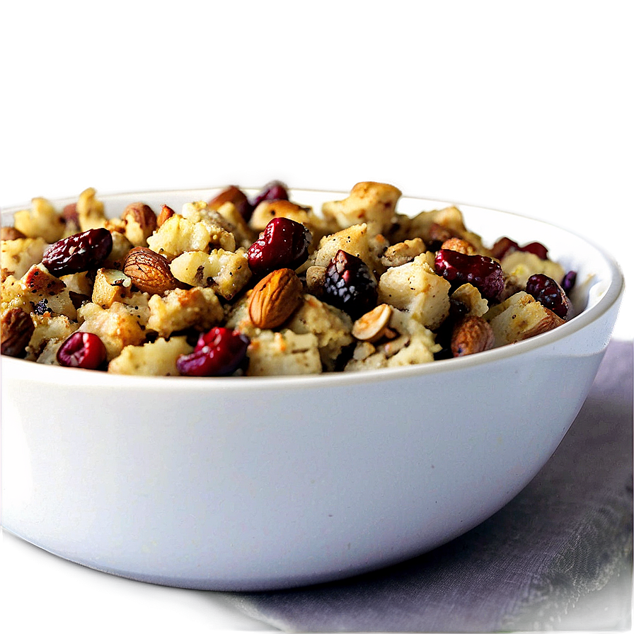 Roasted Nut And Cranberry Stuffing Png Ycj11