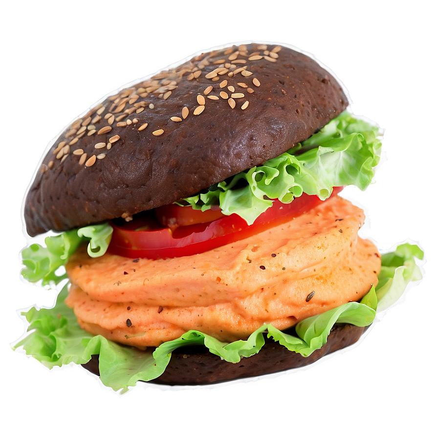 Roasted Red Pepper Hummus Burger Png 21