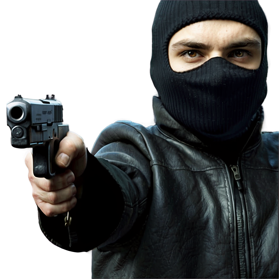 Robber With Gun Png 06212024