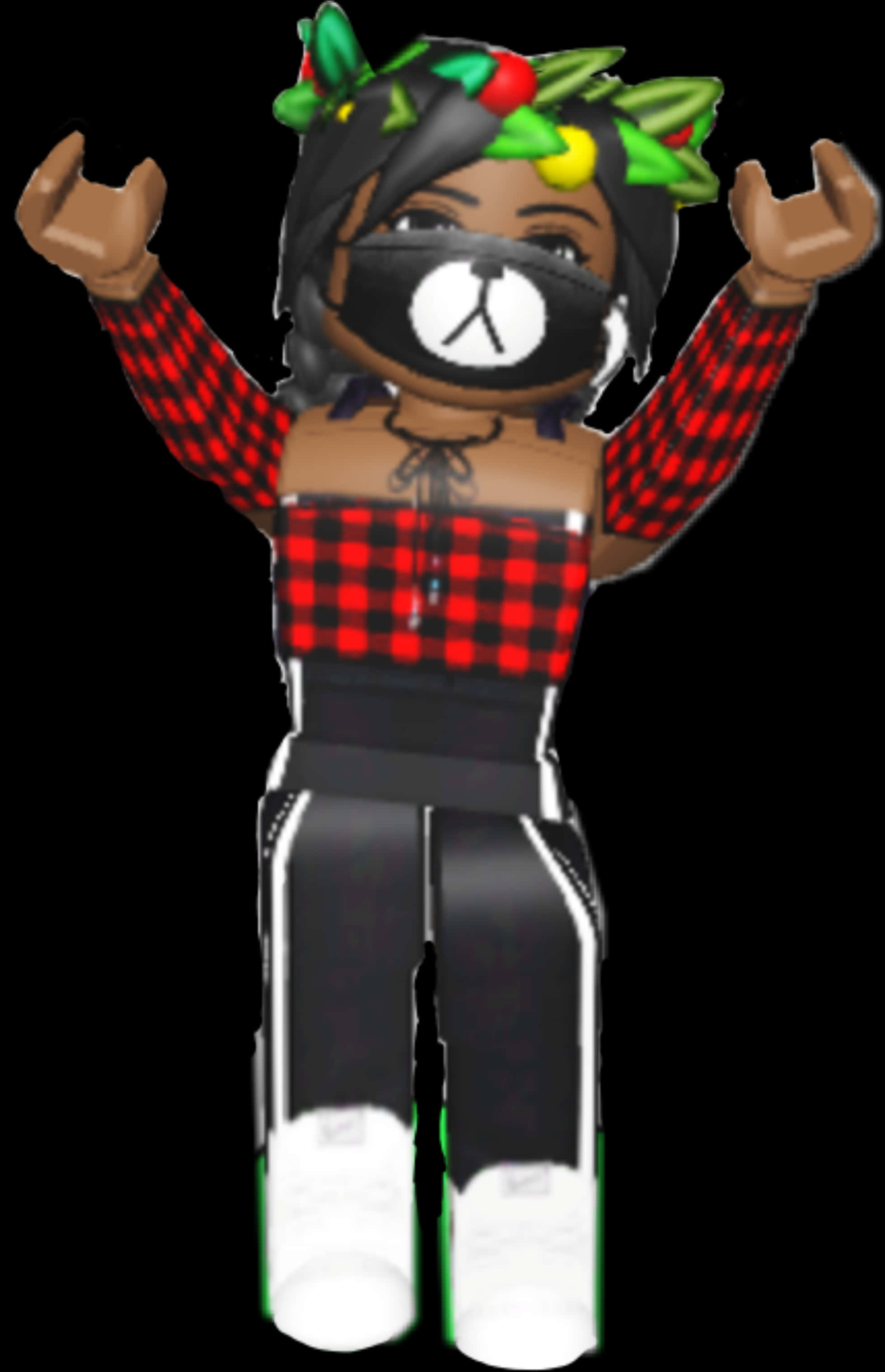 Roblox Characterin Red Black Checkered Shirt