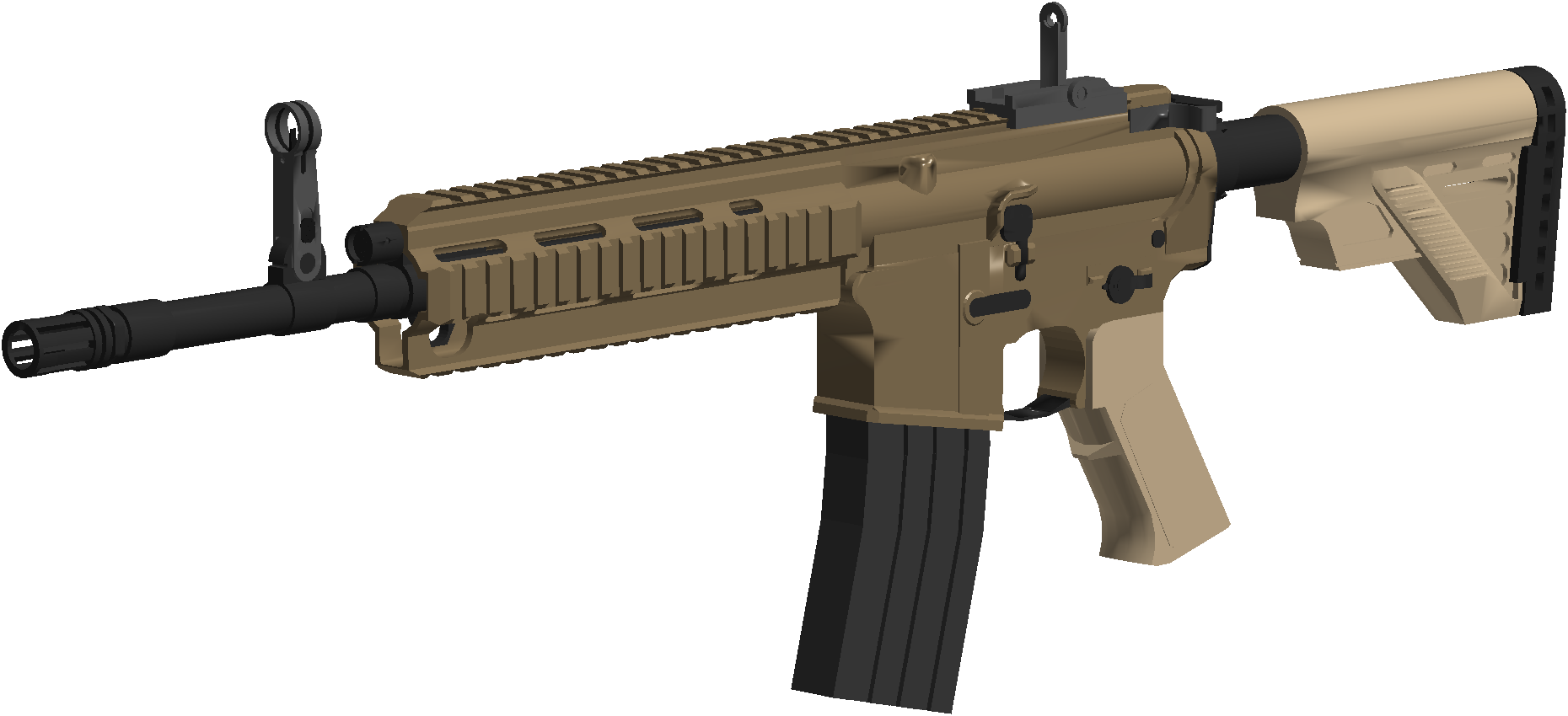 Roblox Styled Rifle3 D Model